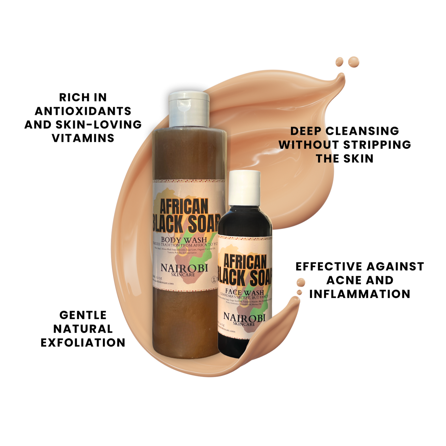 AFRICAN BLACK SOAP FACE AND BODY WASH