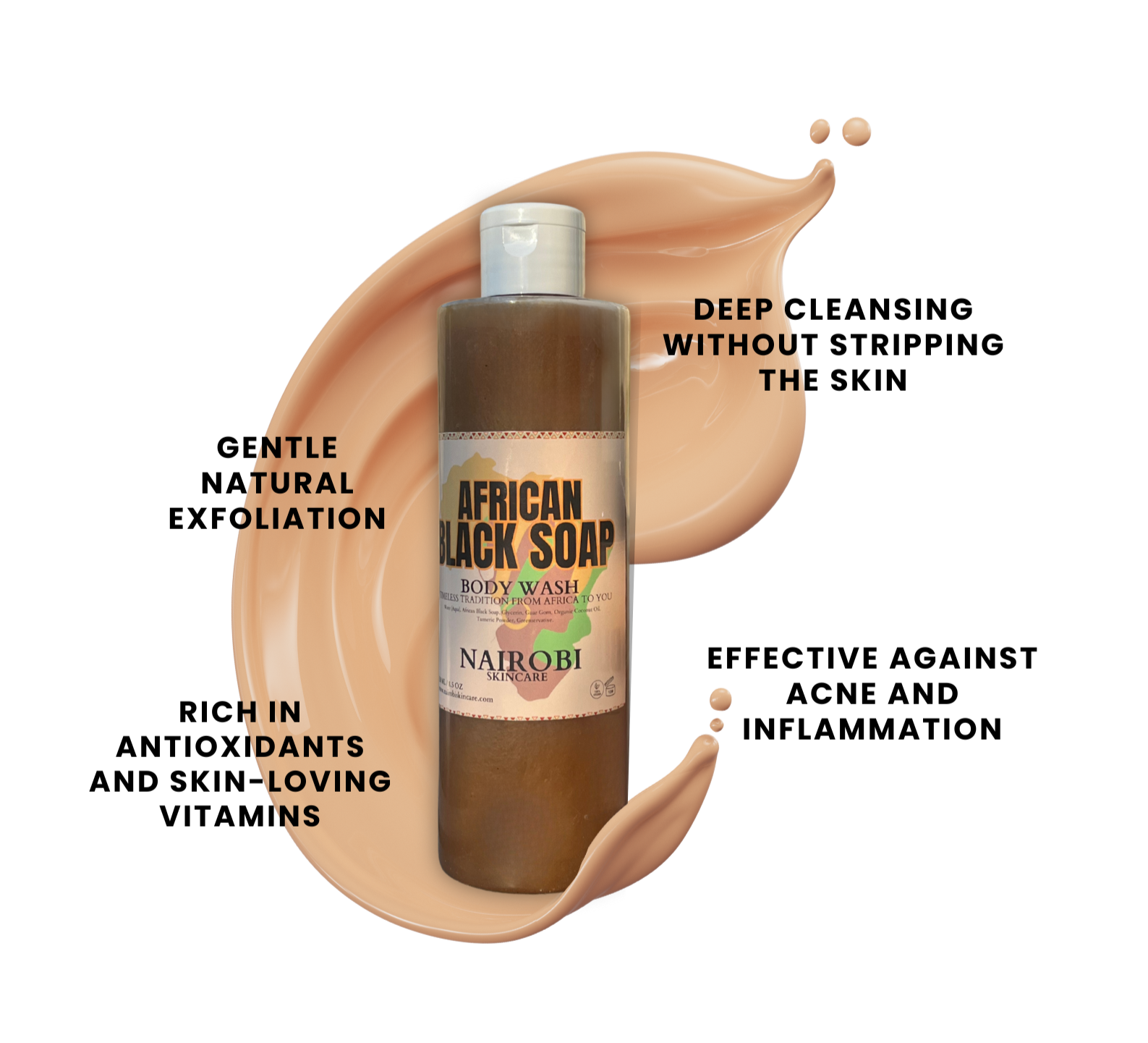 AFRICAN BLACK SOAP LIQUID BODY WASH