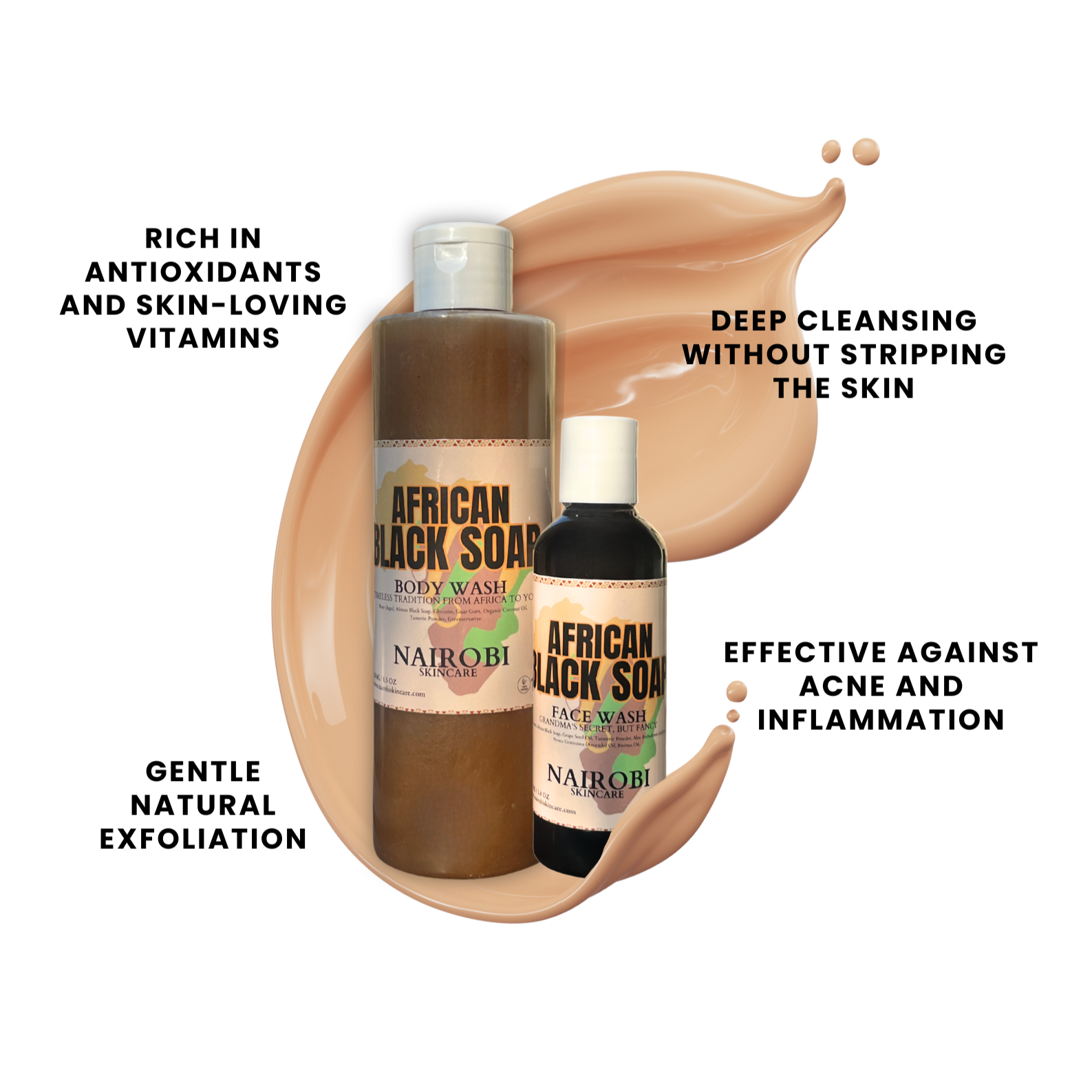 AFRICAN BLACK SOAP FACE AND BODY WASH